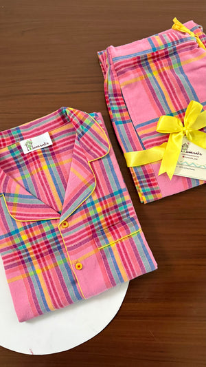 Unicorn Stripes Lurex Flannel Nightwear