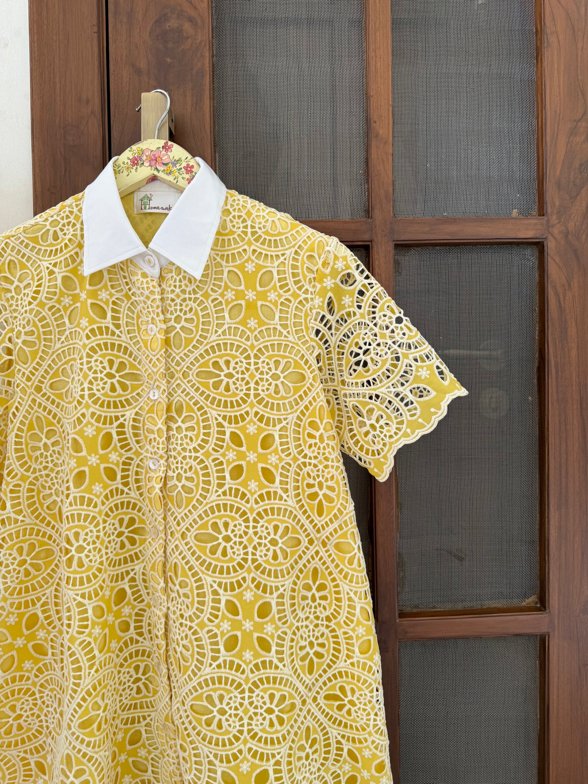 Yellow Gloria Lace Dress