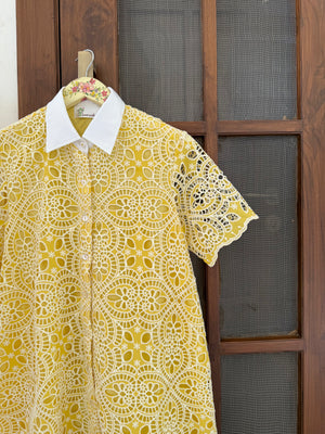Yellow Gloria Lace Dress