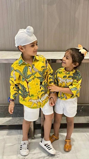 Yellow Safari Kids Shirt
