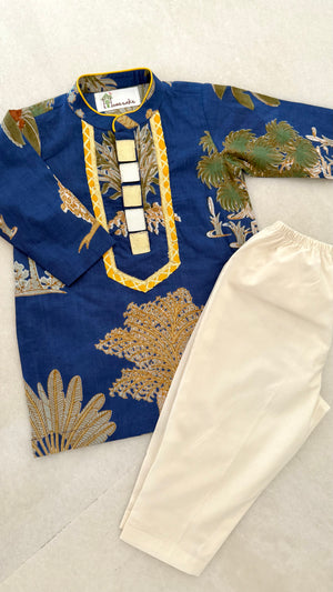 Royal Blue Kurta Pyjama set