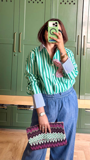 Miya! Appliqué Shirt Green
