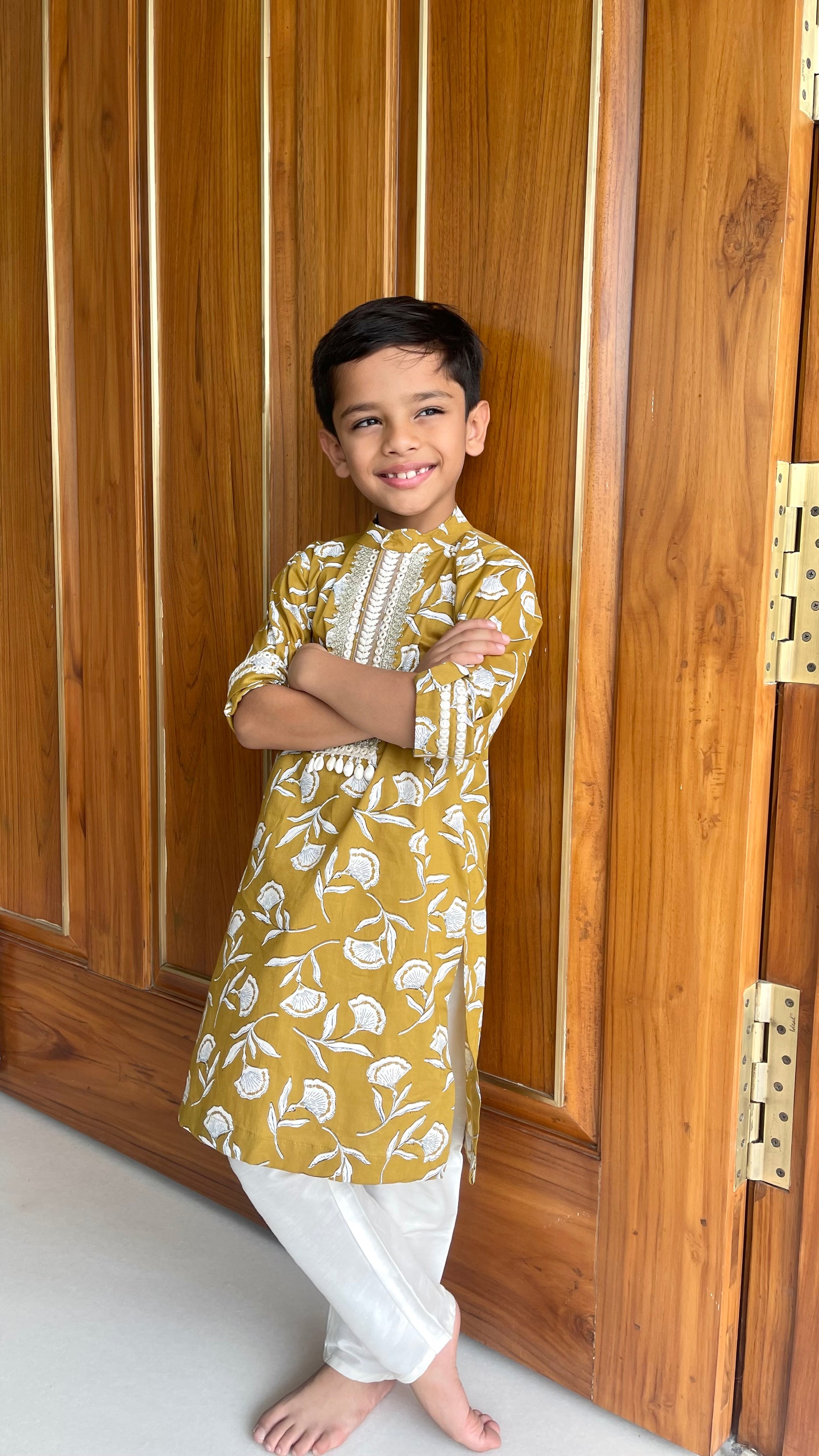 Mustard Moon Boys Kurta Set