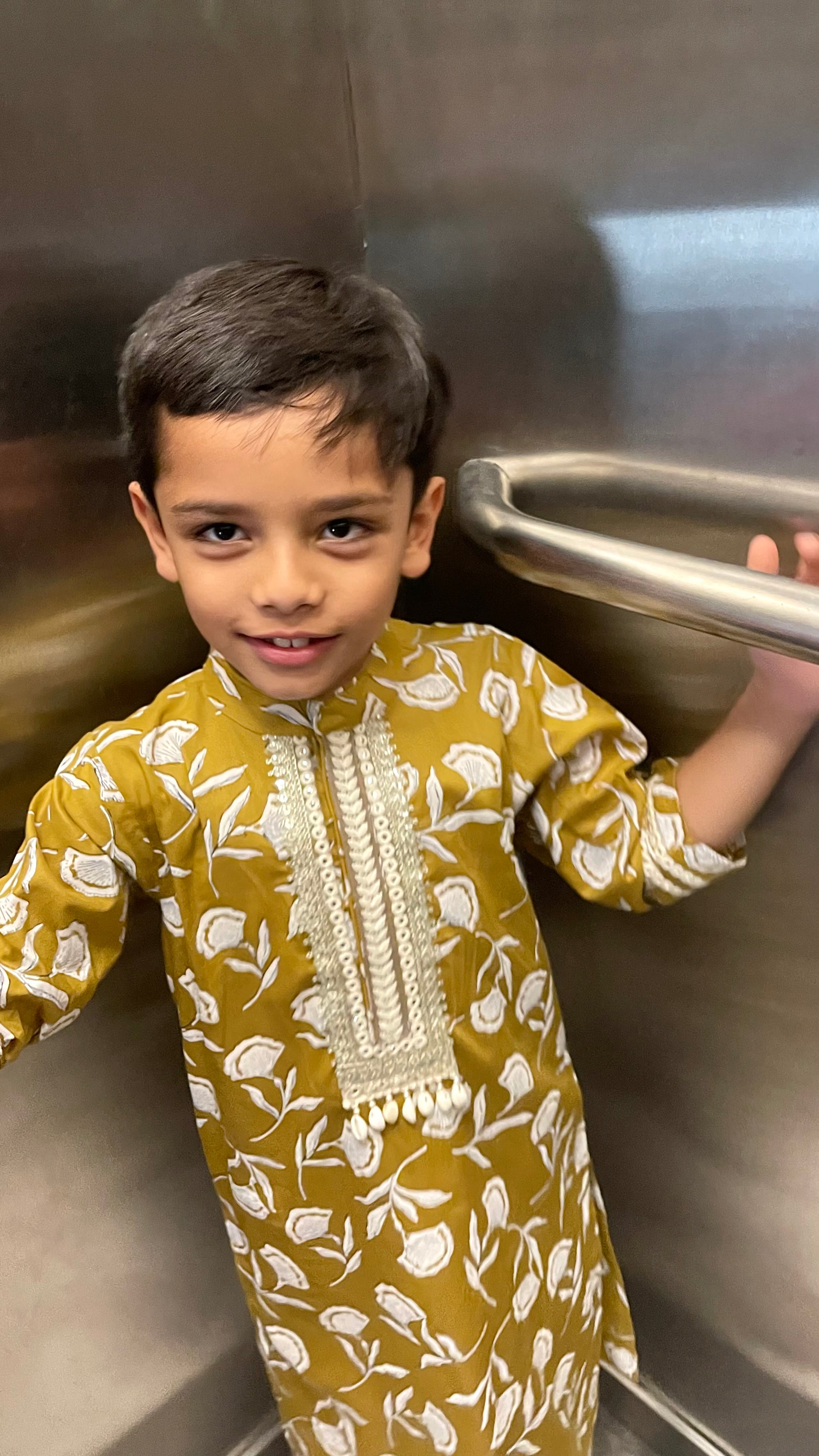 Mustard Moon Boys Kurta Set