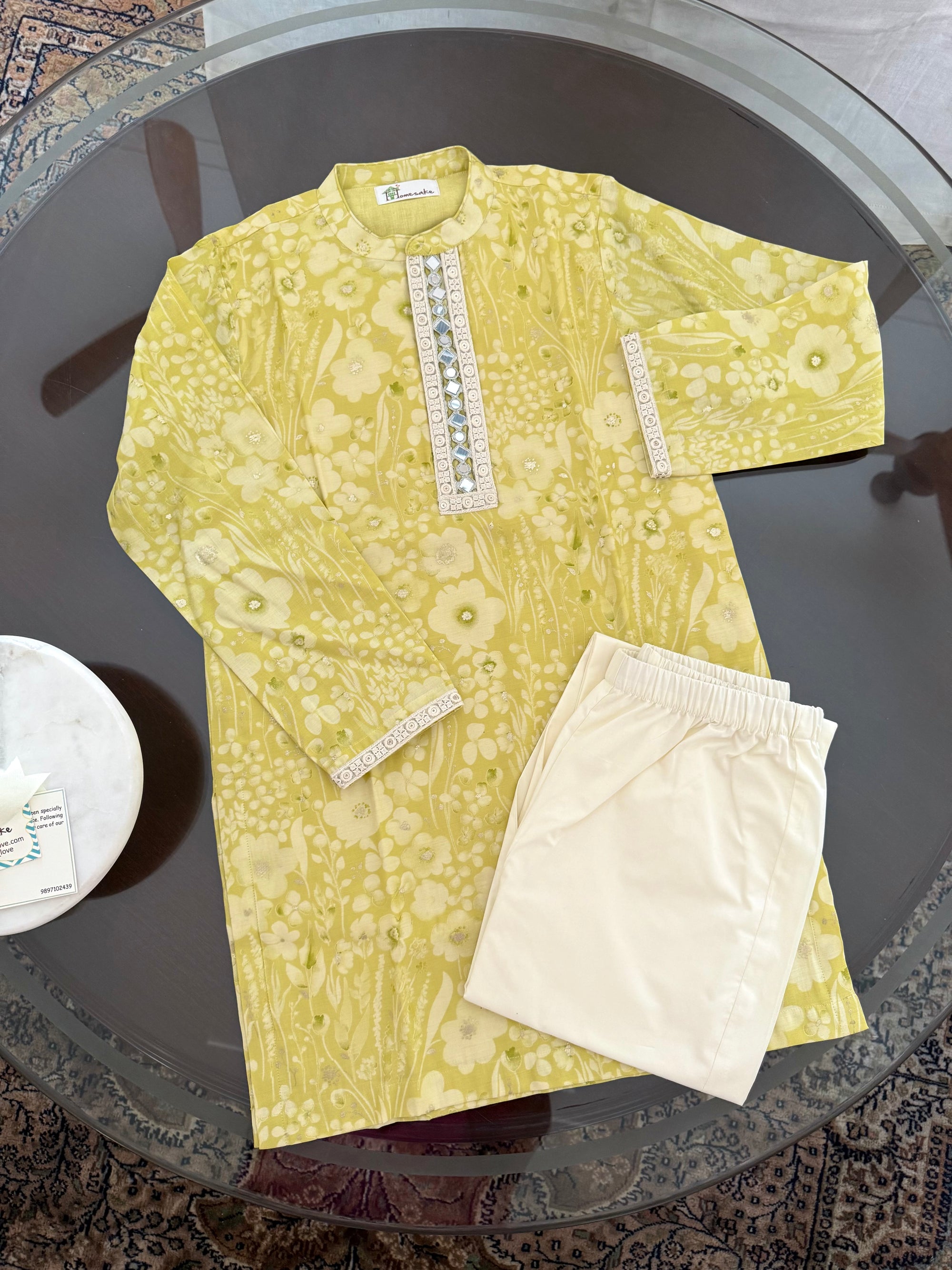Lemon Sorbet Boys Kurta Set