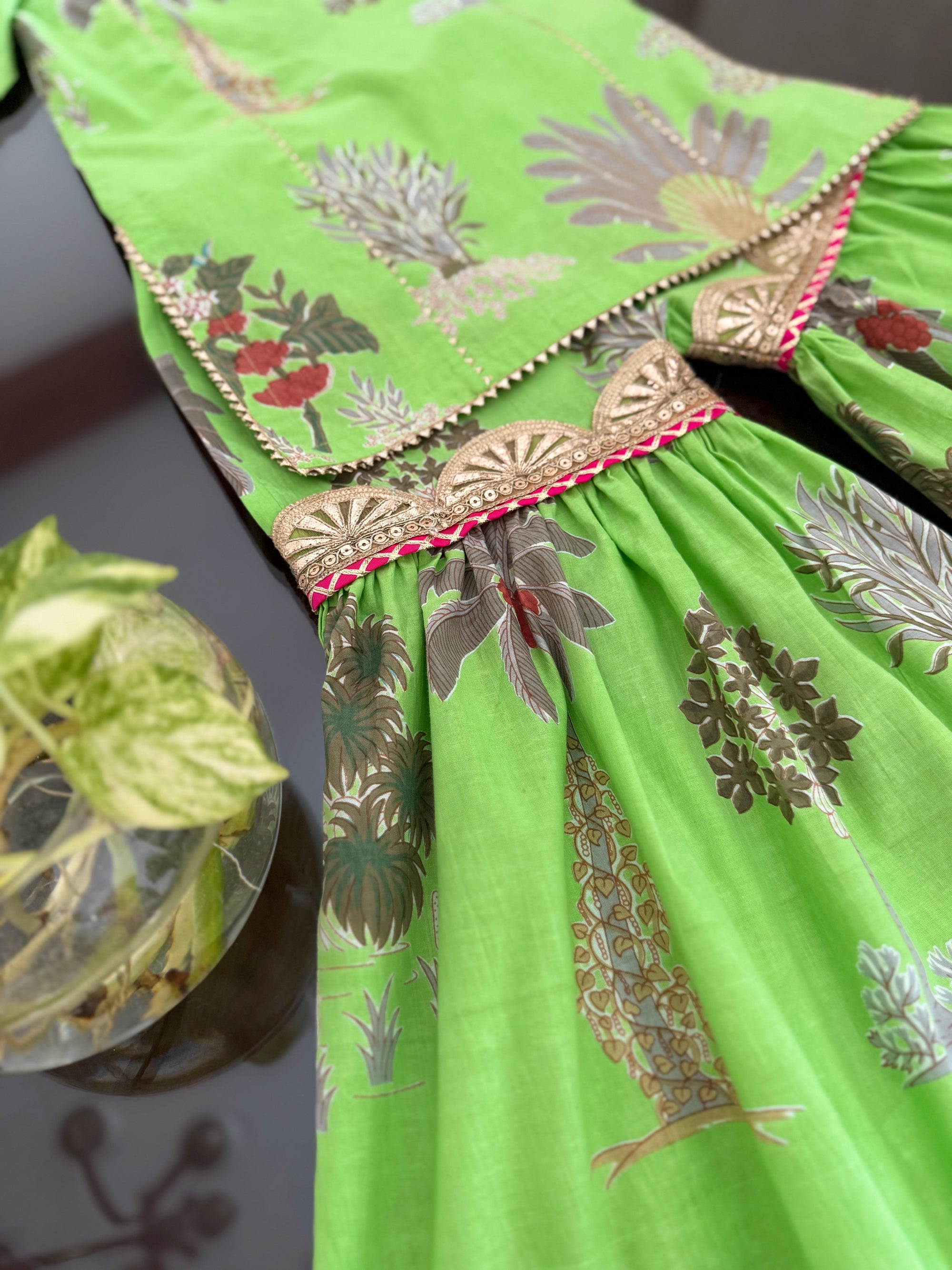 Green Kurta Sharara Set