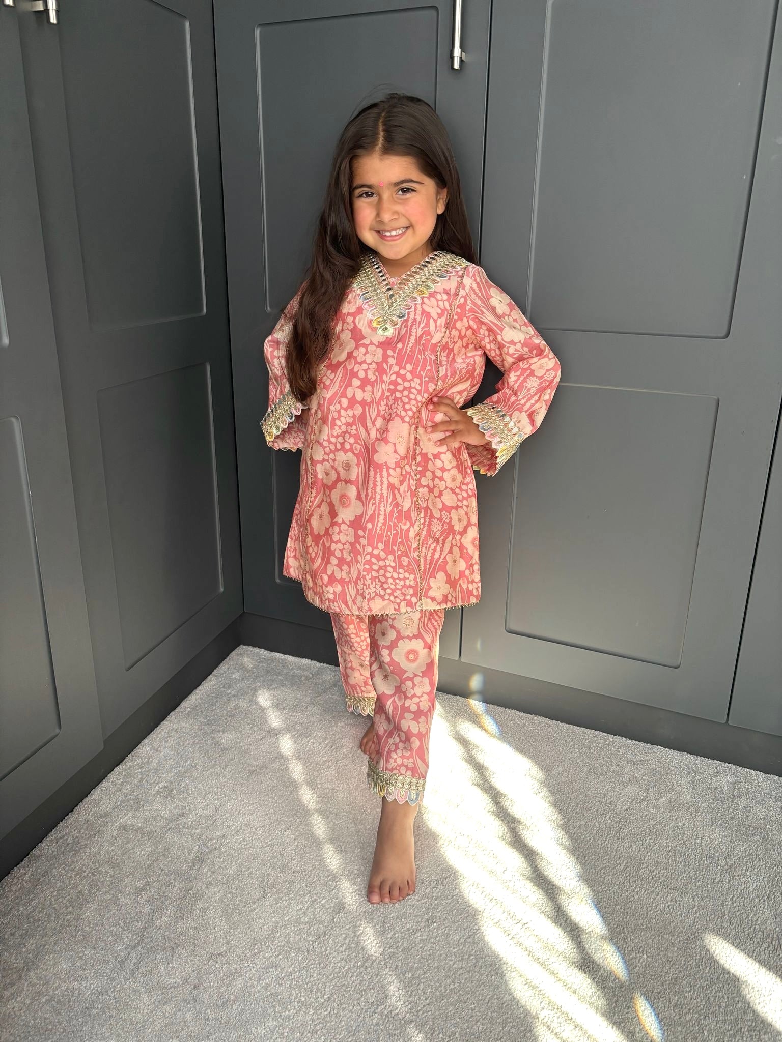 Blush Buds Girls Kurta Set.
