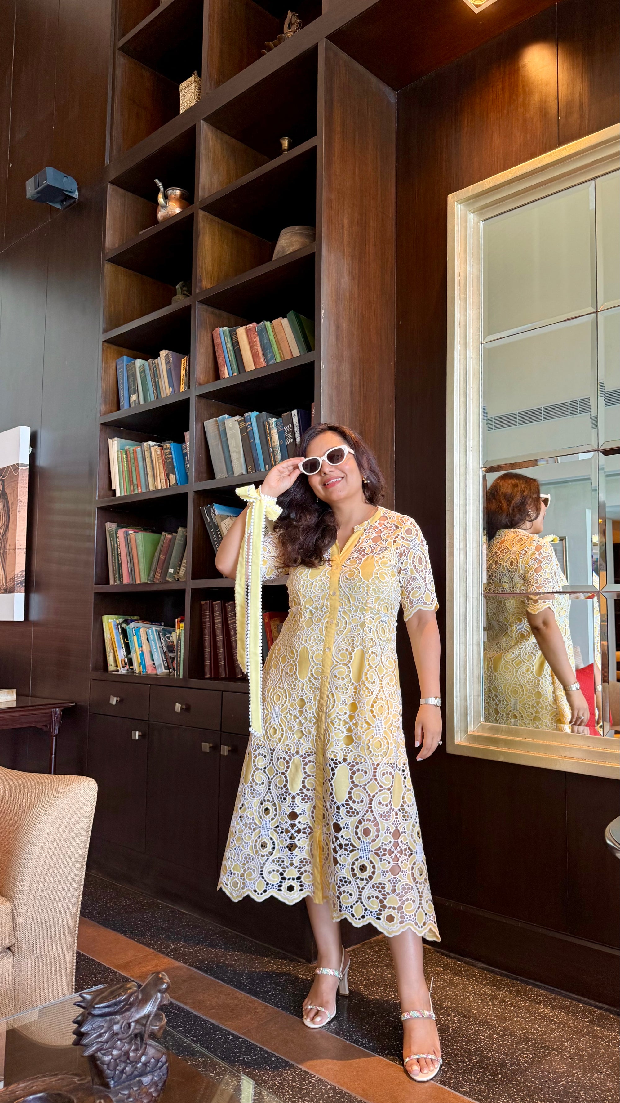 Yellow Madison Lace Dress