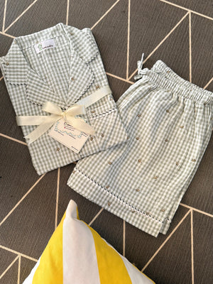 Grey check Bumble Bee Women’s Nightwear