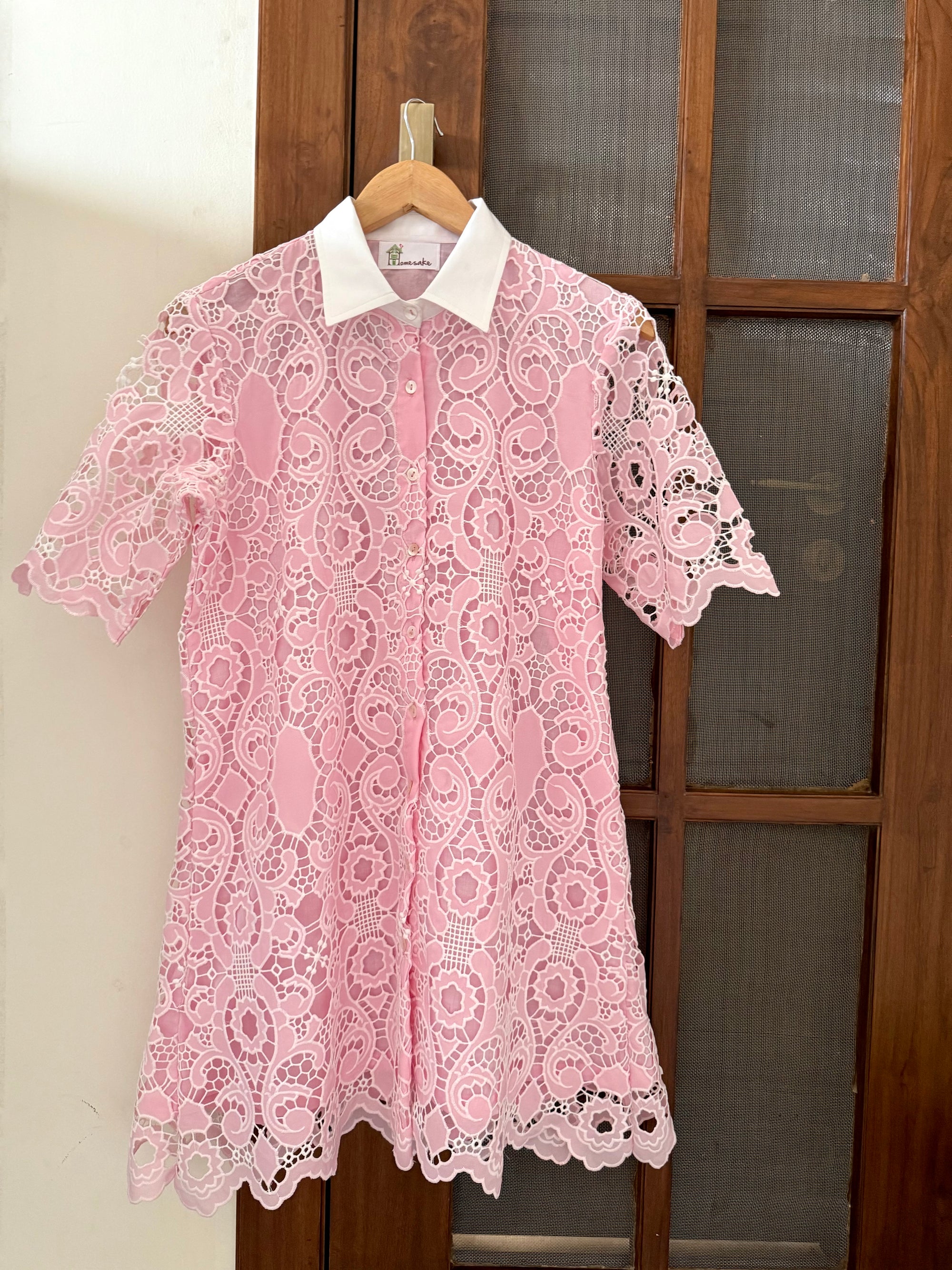 Pink Gloria Lace Dress