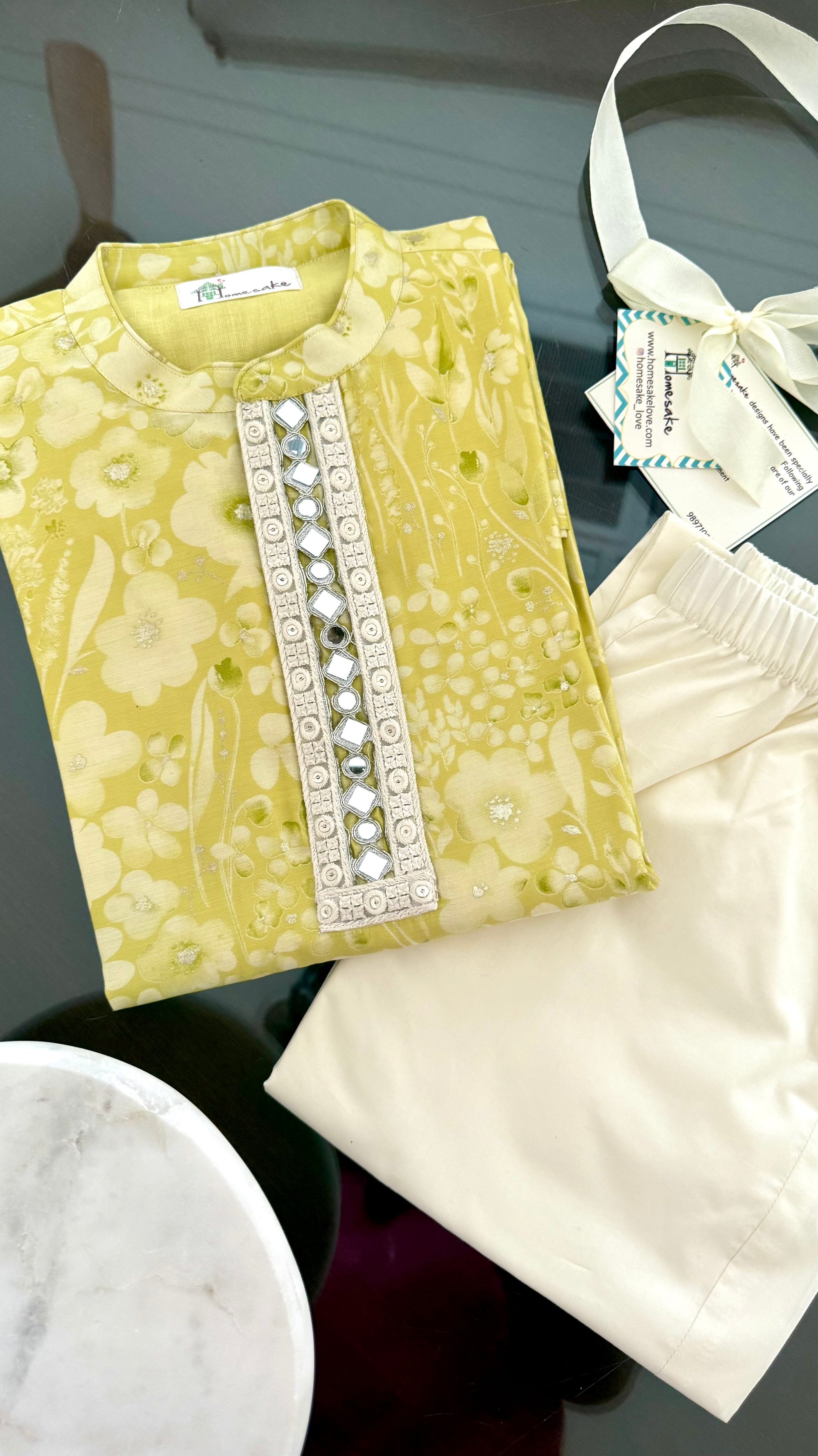 Lemon Sorbet Boys Kurta Set