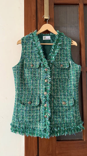 AVA Green Tweed Jacket