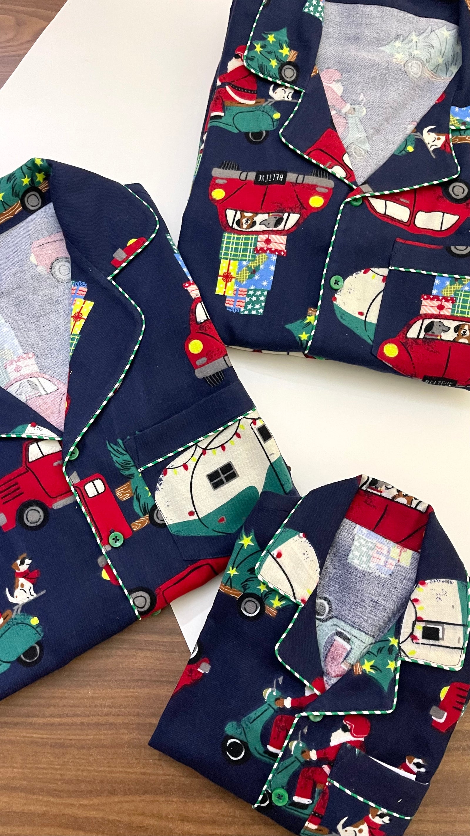 Christmas Cars Kids Flannel Nightwear