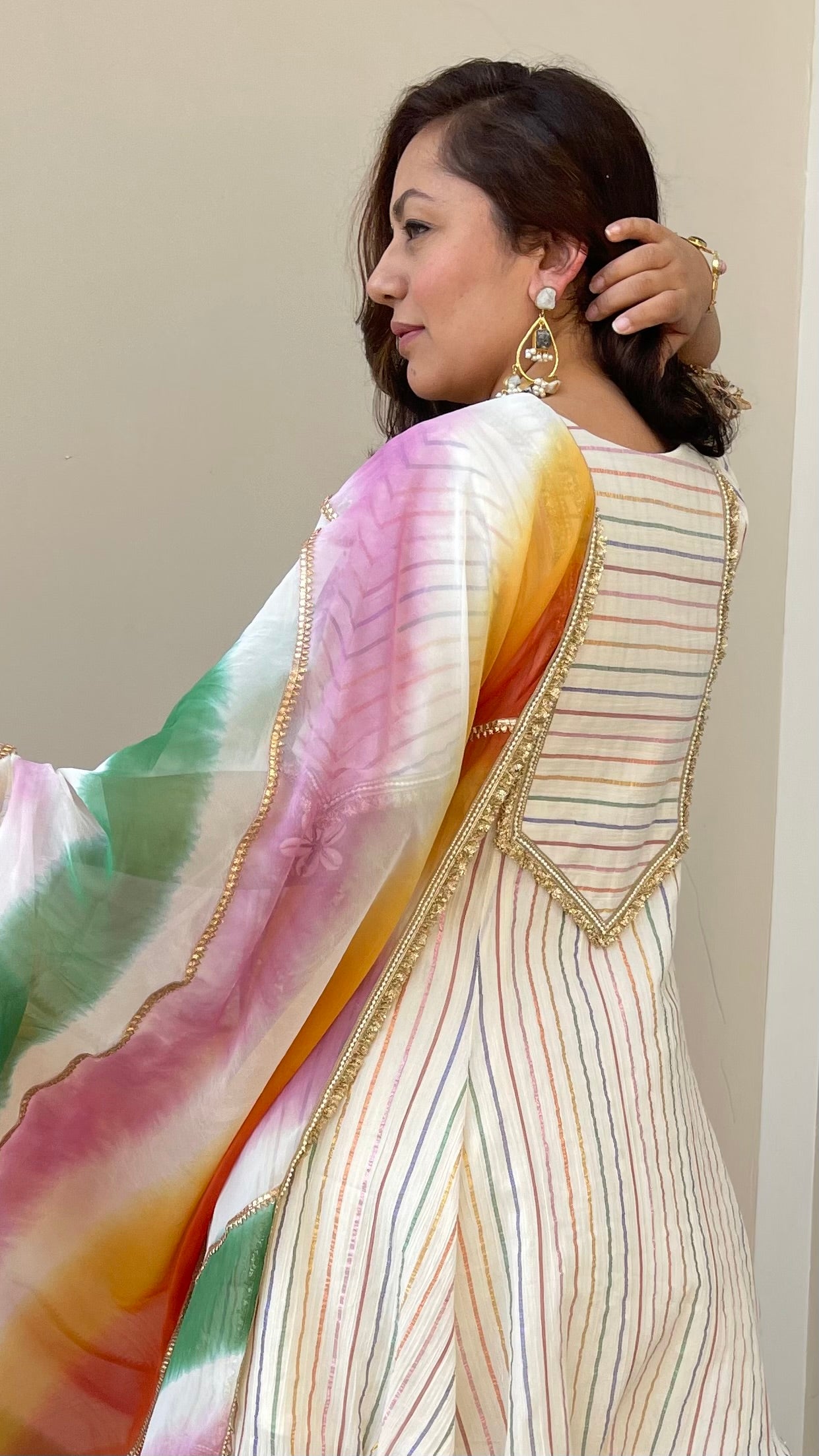 Satrangi Girls Kurta Set.