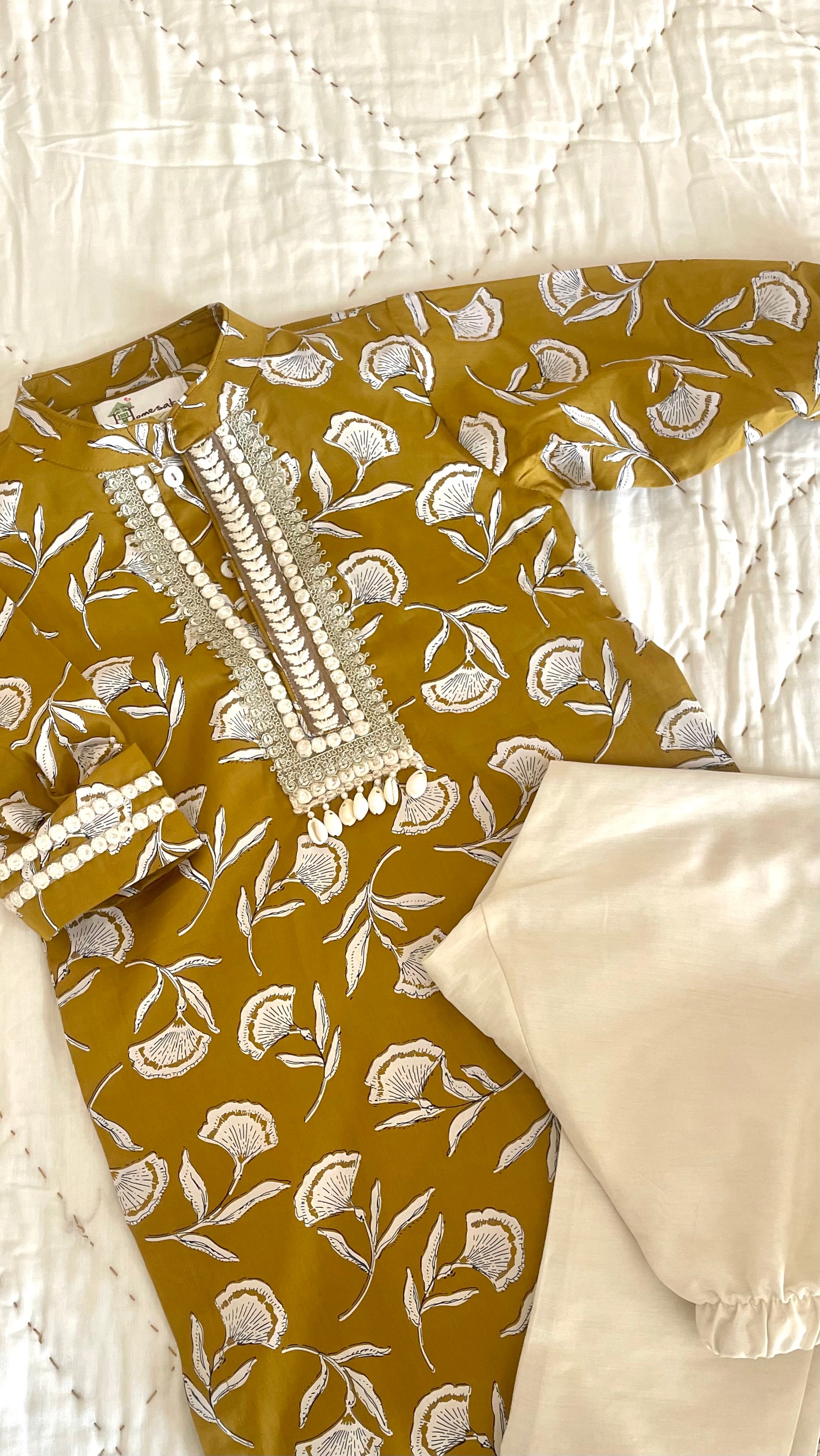 Mustard Moon Boys Kurta Set
