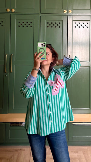 Miya! Appliqué Shirt Green