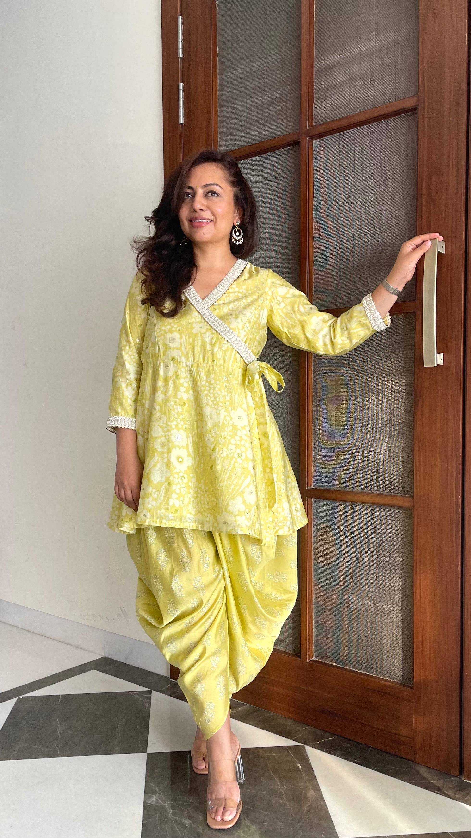 Lemon Sorbet Dhoti Set.