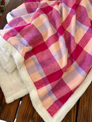 Peaches & Pinks Plaid Furry