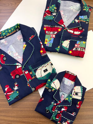 Christmas Cars Kids Flannel Nightwear
