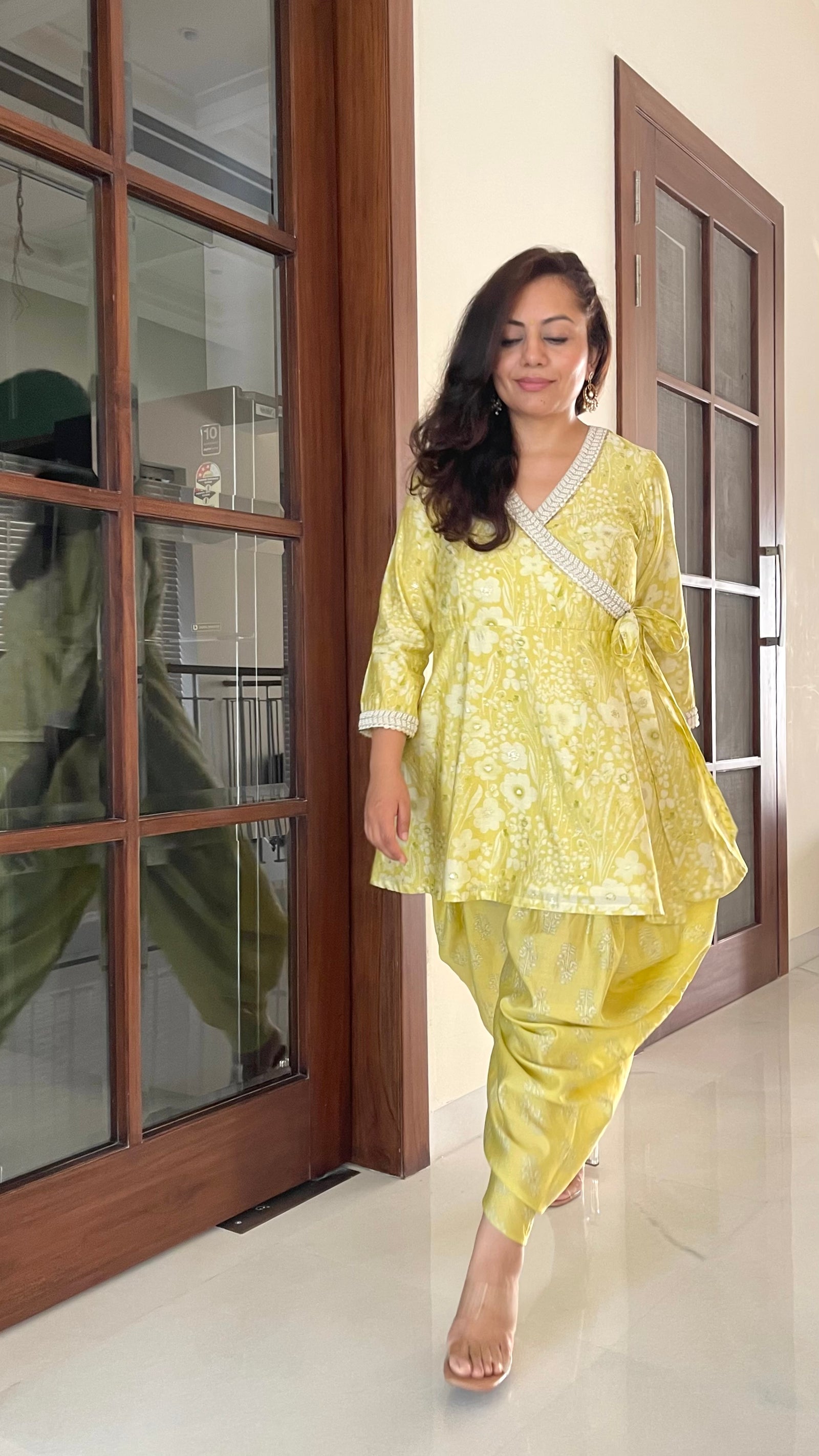 Lemon Sorbet Dhoti Set.