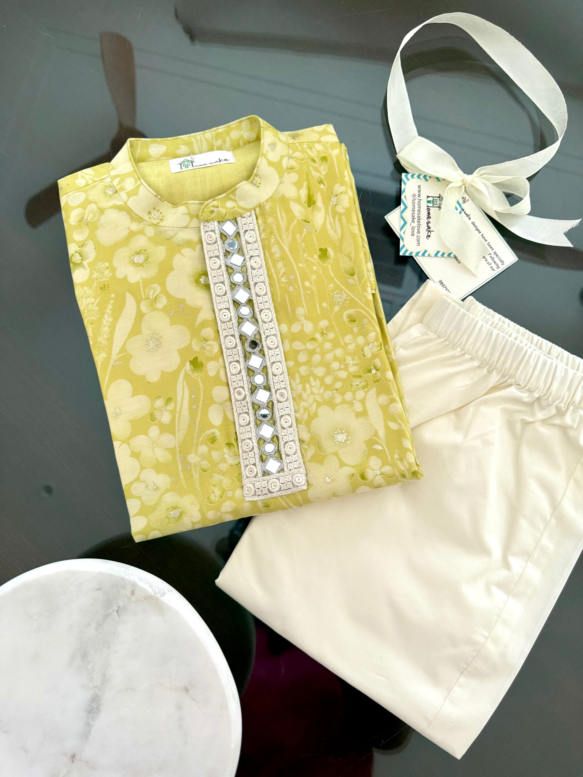Lemon Sorbet Boys Kurta Set