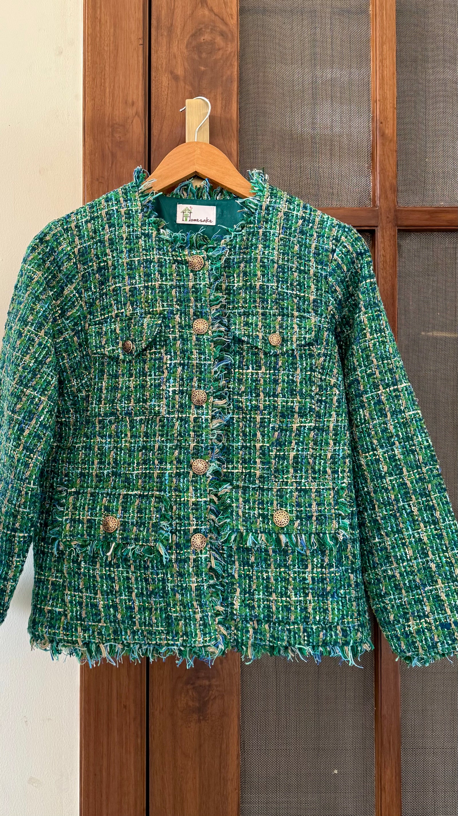 AVA Green Tweed Jacket