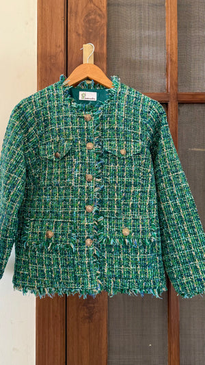 AVA Green Tweed Jacket