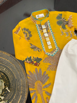 Sunshine Yellow Kurta Pyjama set