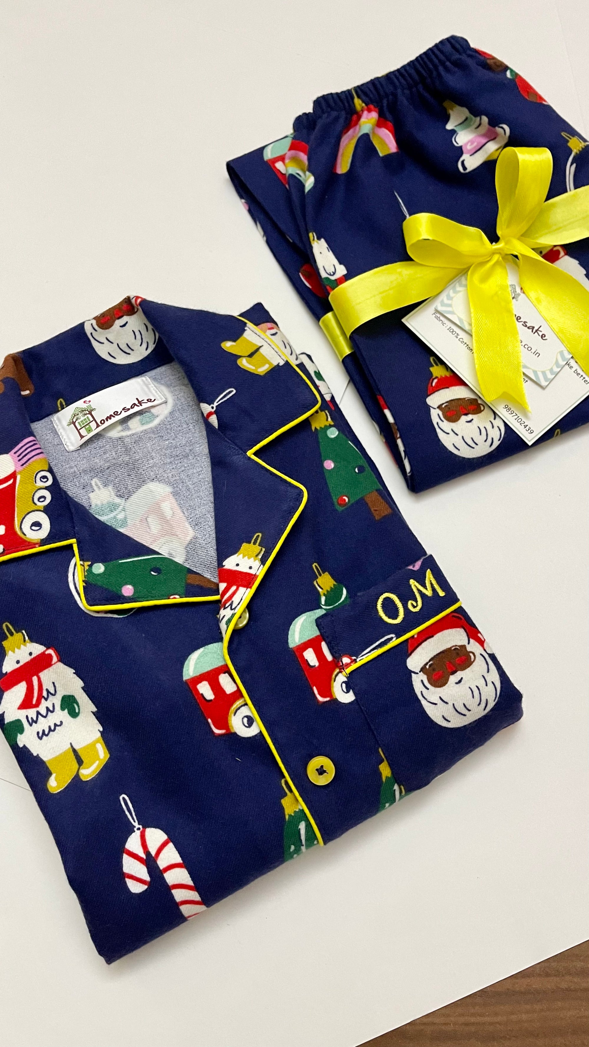 Xmas Ornaments Flannel Nightwear