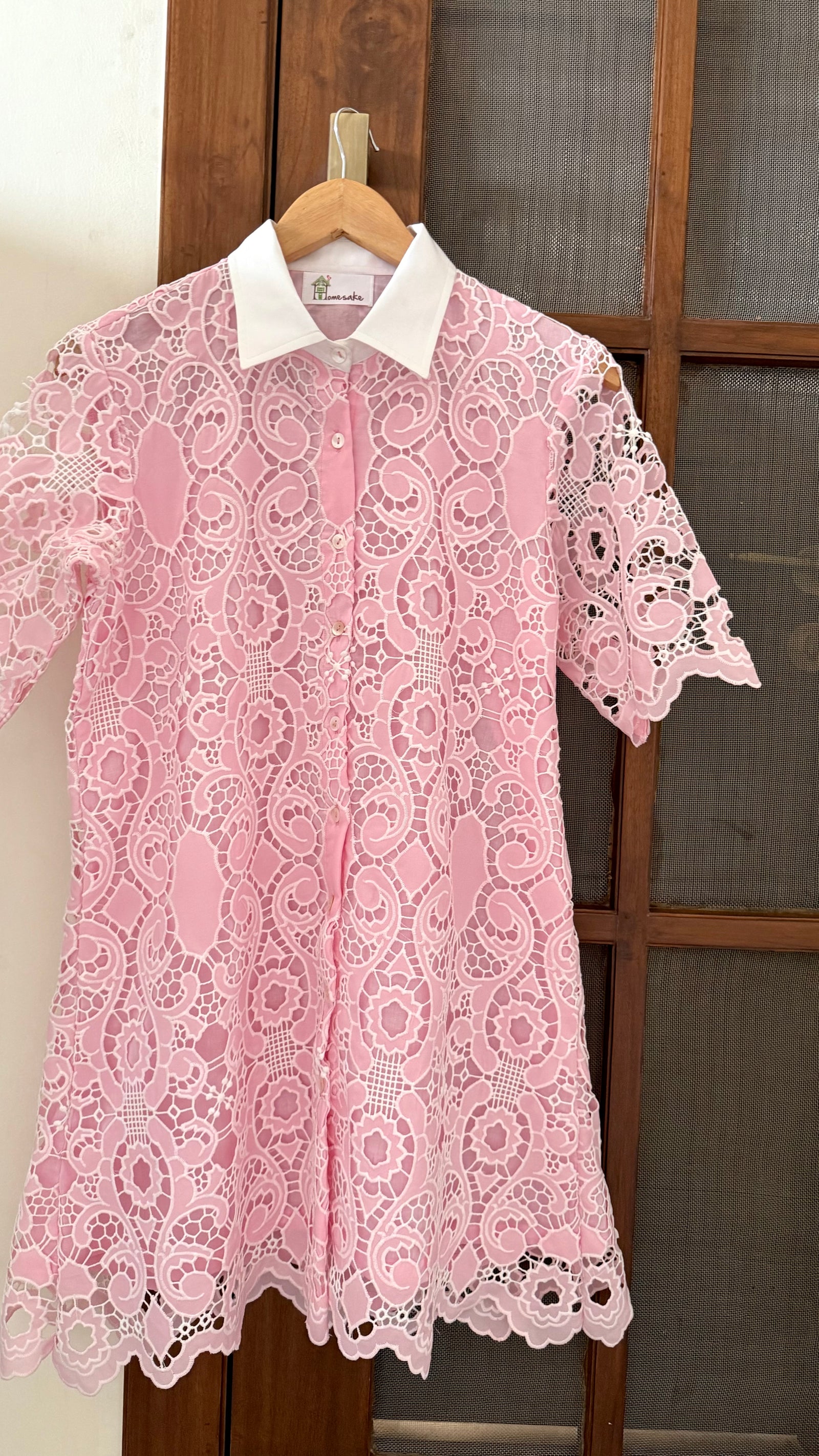 Pink Gloria Lace Dress