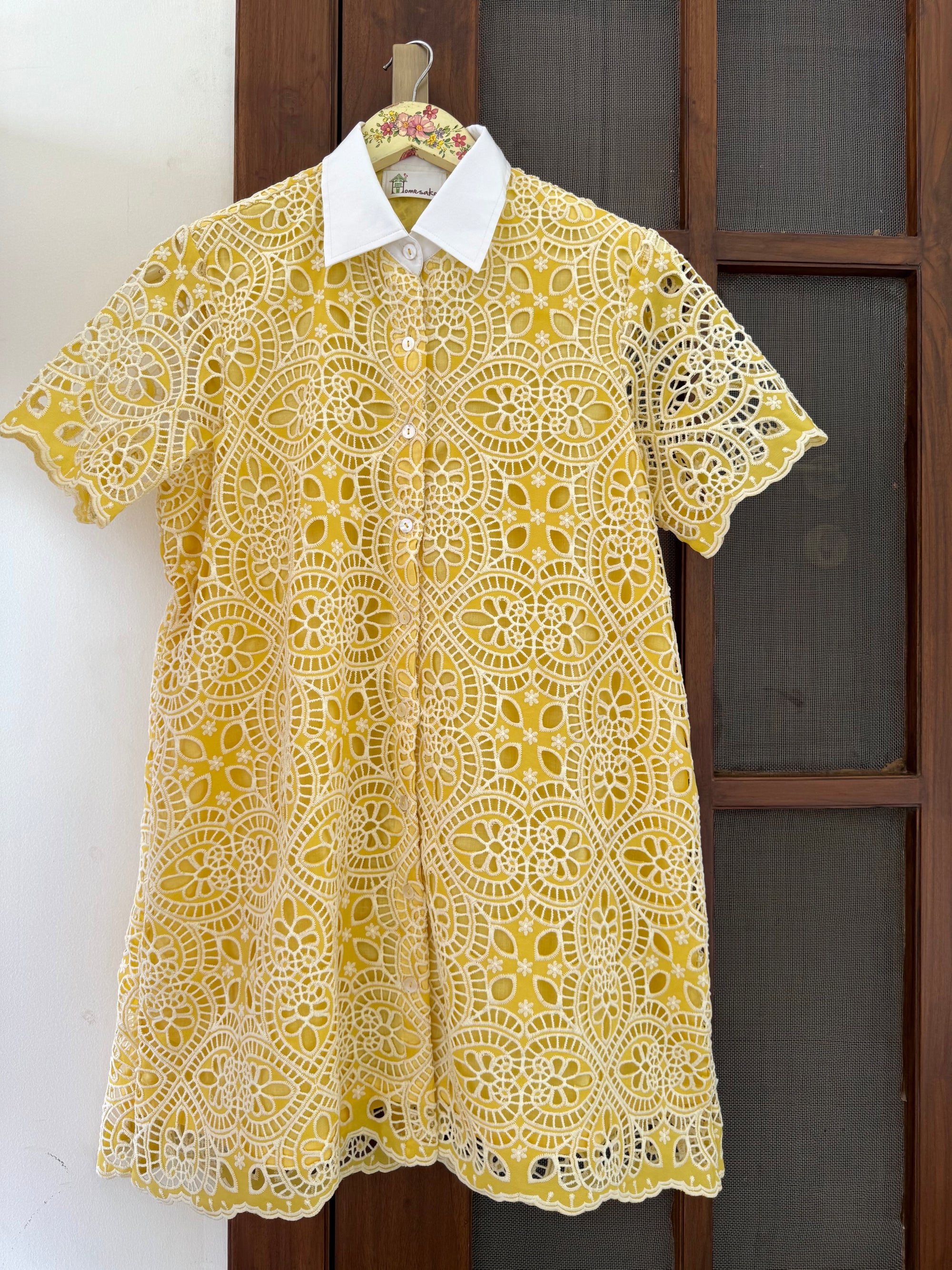 Yellow Gloria Lace Dress