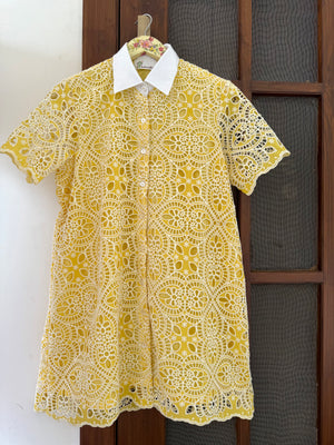 Yellow Gloria Lace Dress