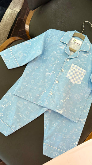 Blue Safari Kids Nightwear