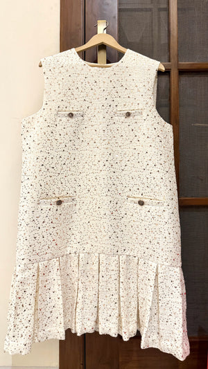 Vanilla Gold Tweed Dress