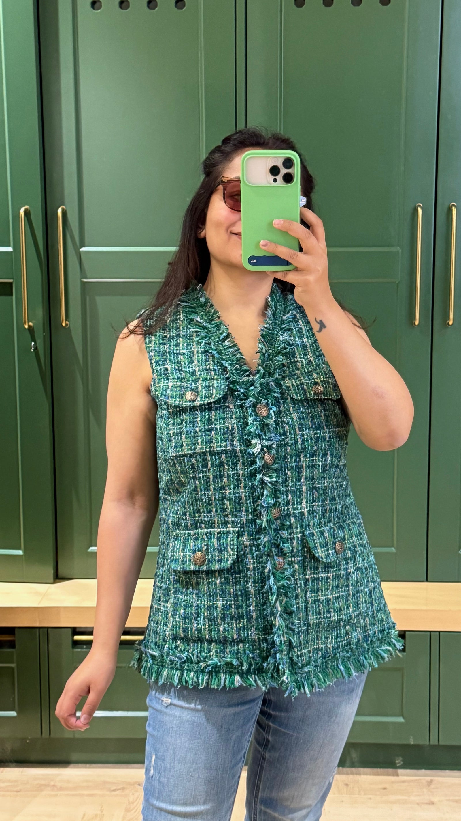 AVA Green Tweed Jacket