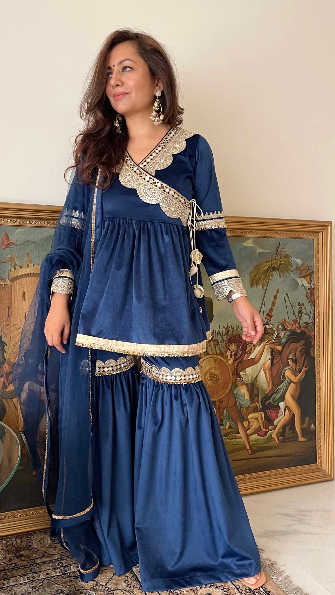 Aisha Velvet Women’s Sharara Set