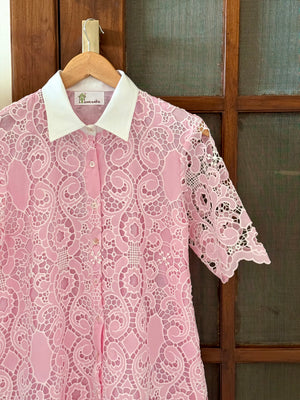 Pink Gloria Lace Dress