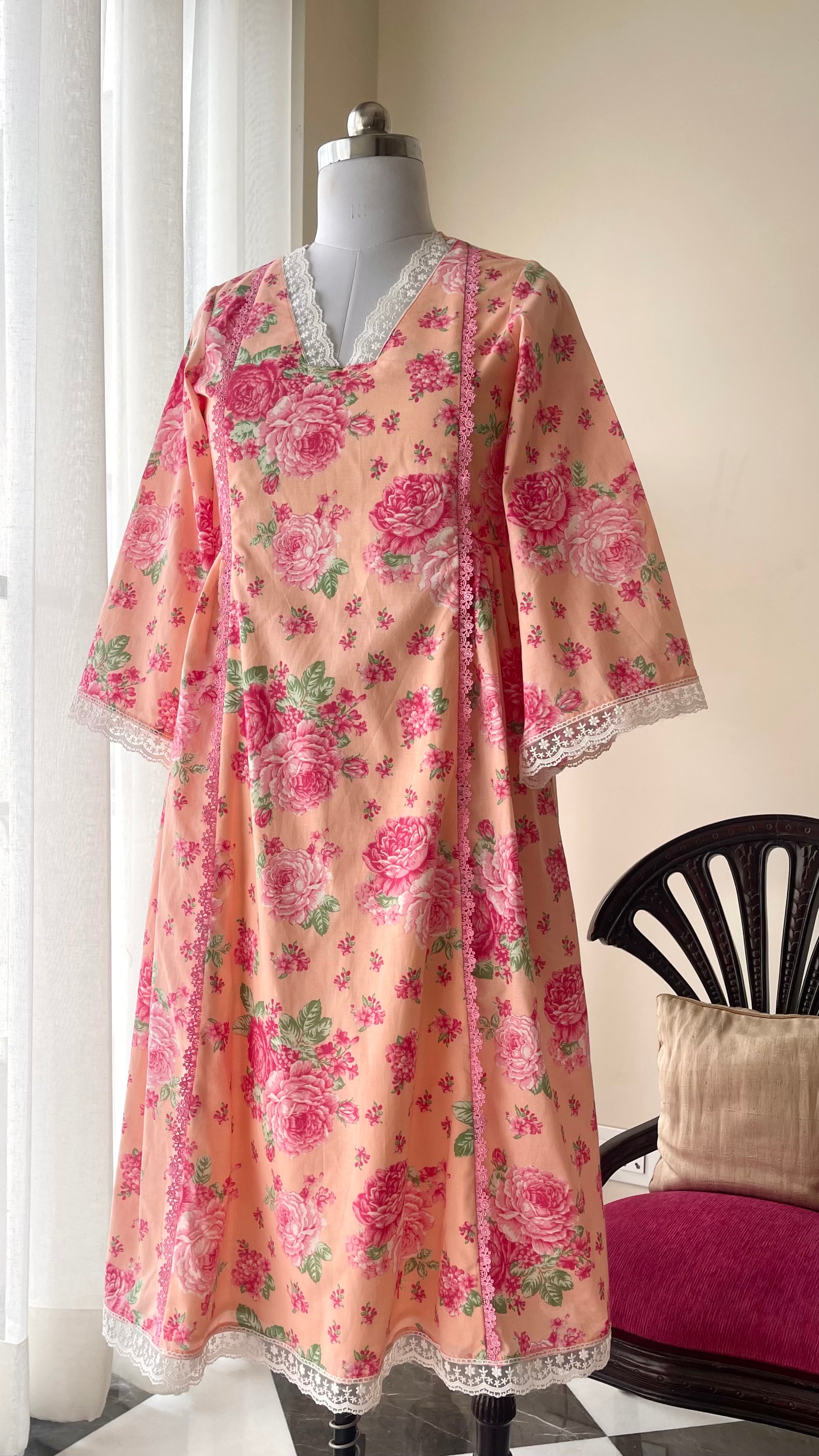 Coral Blossoms Dress