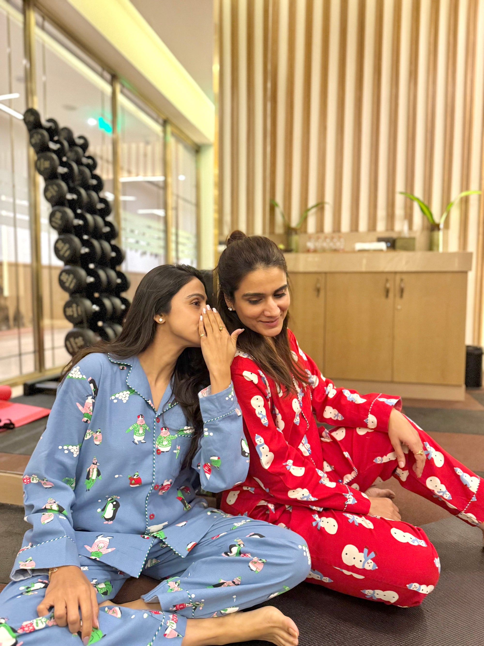 Blue Penguins Flannel Nightwear