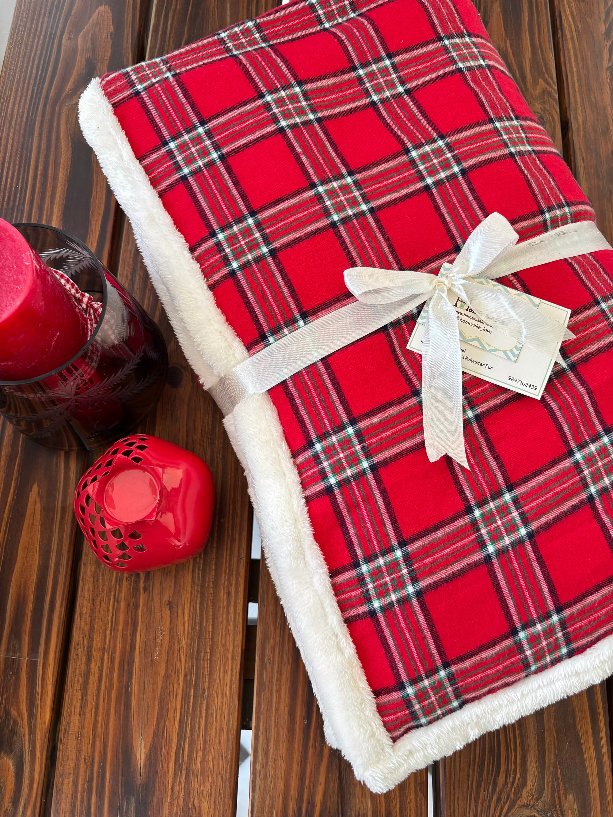Rudolph Red Plaid Furry