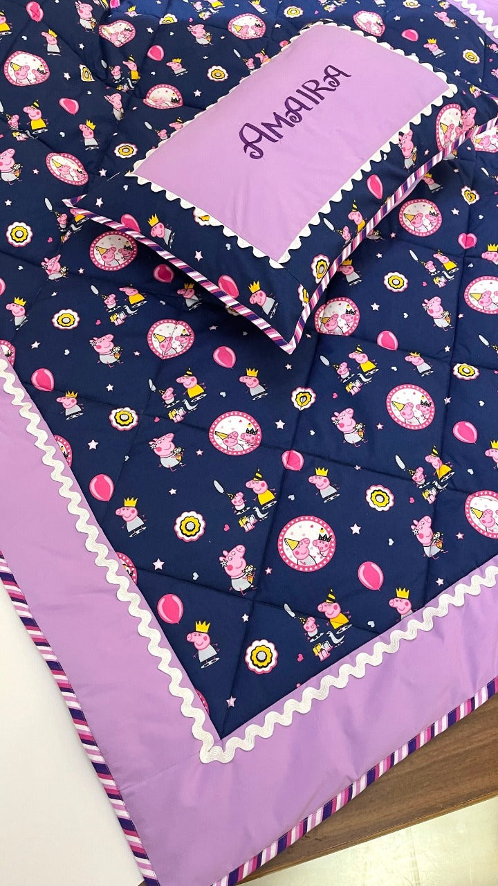 Peppa's Party Quilt Set