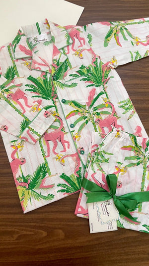 Pink 'Langur' Kids Nightwear