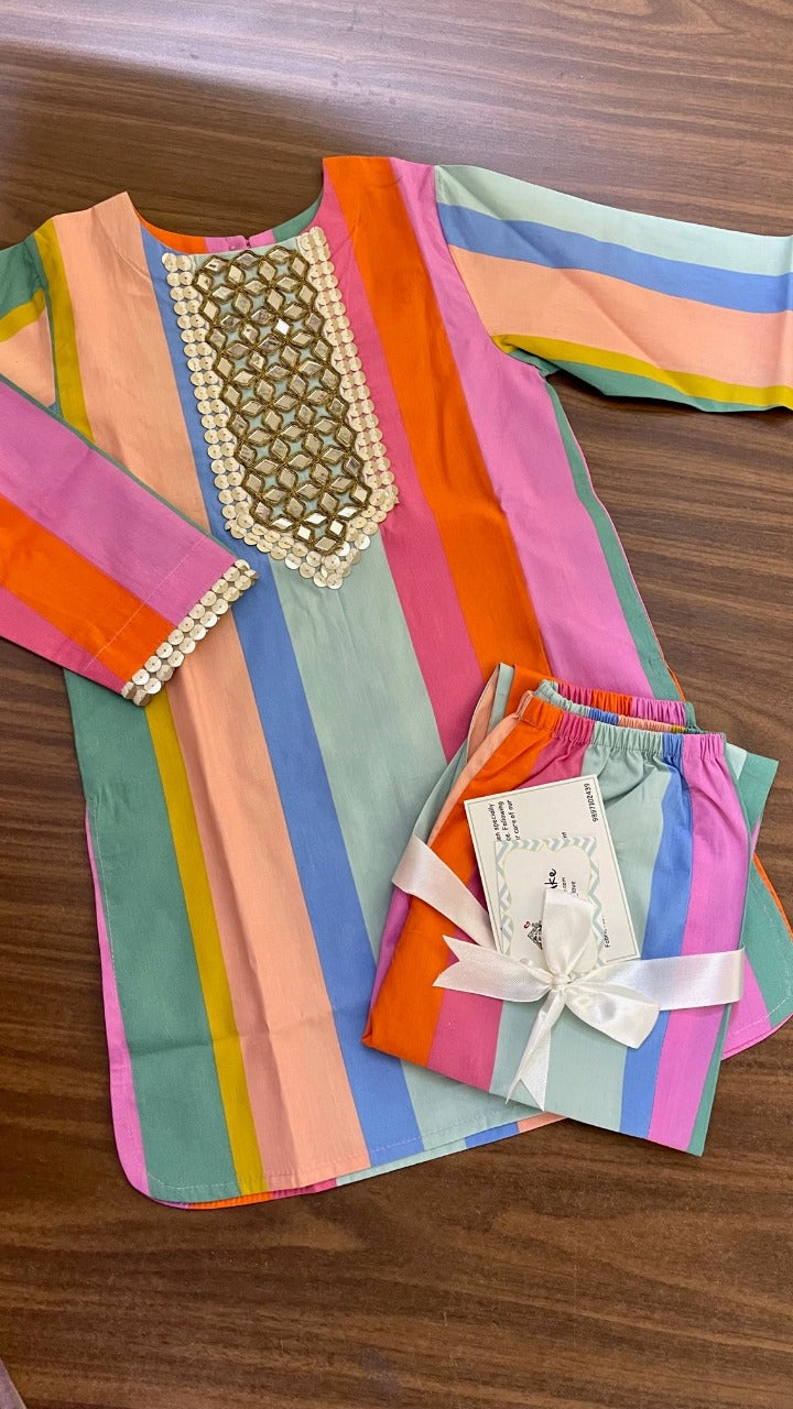 Candyland Girls Kurta Set (Sale)