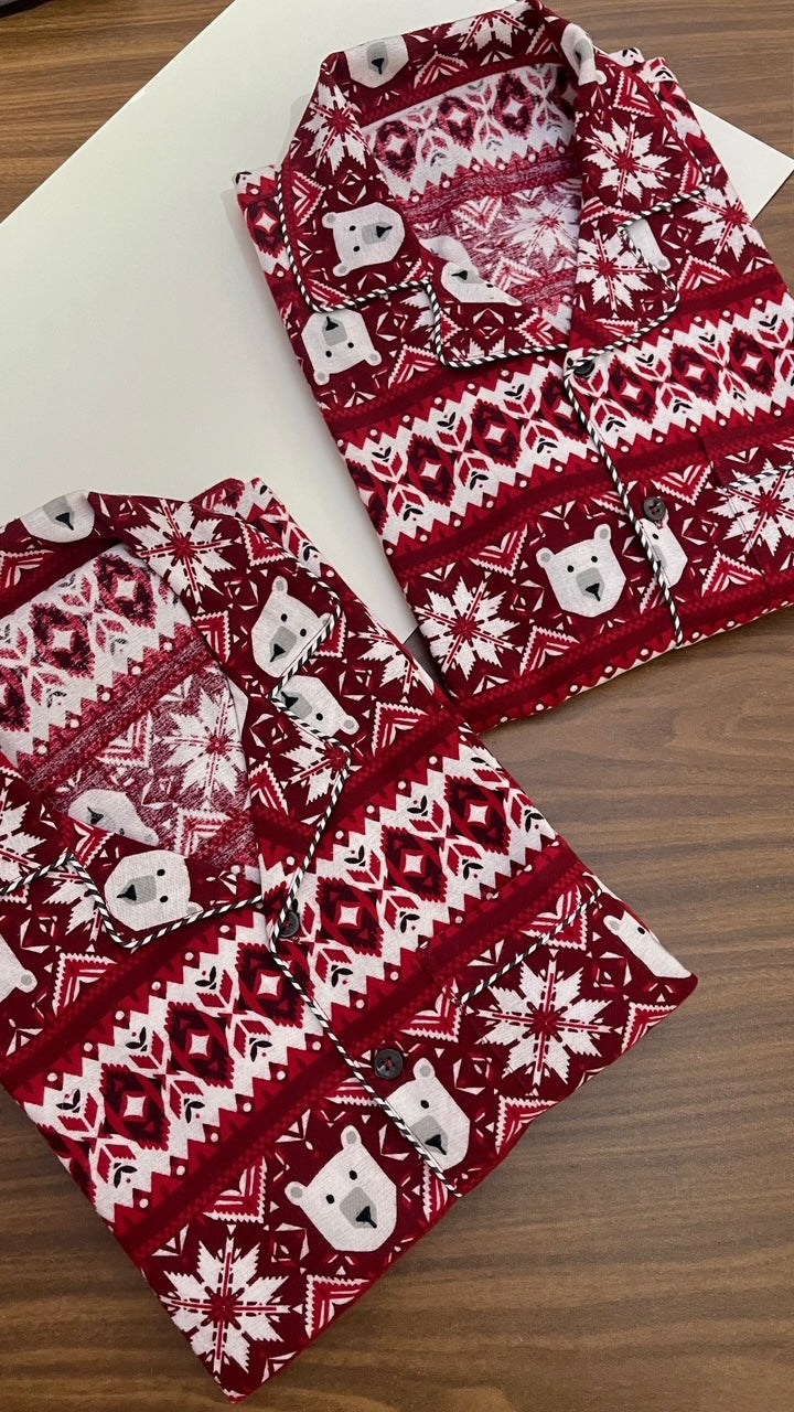 Berry Bear Flannel Nightwear