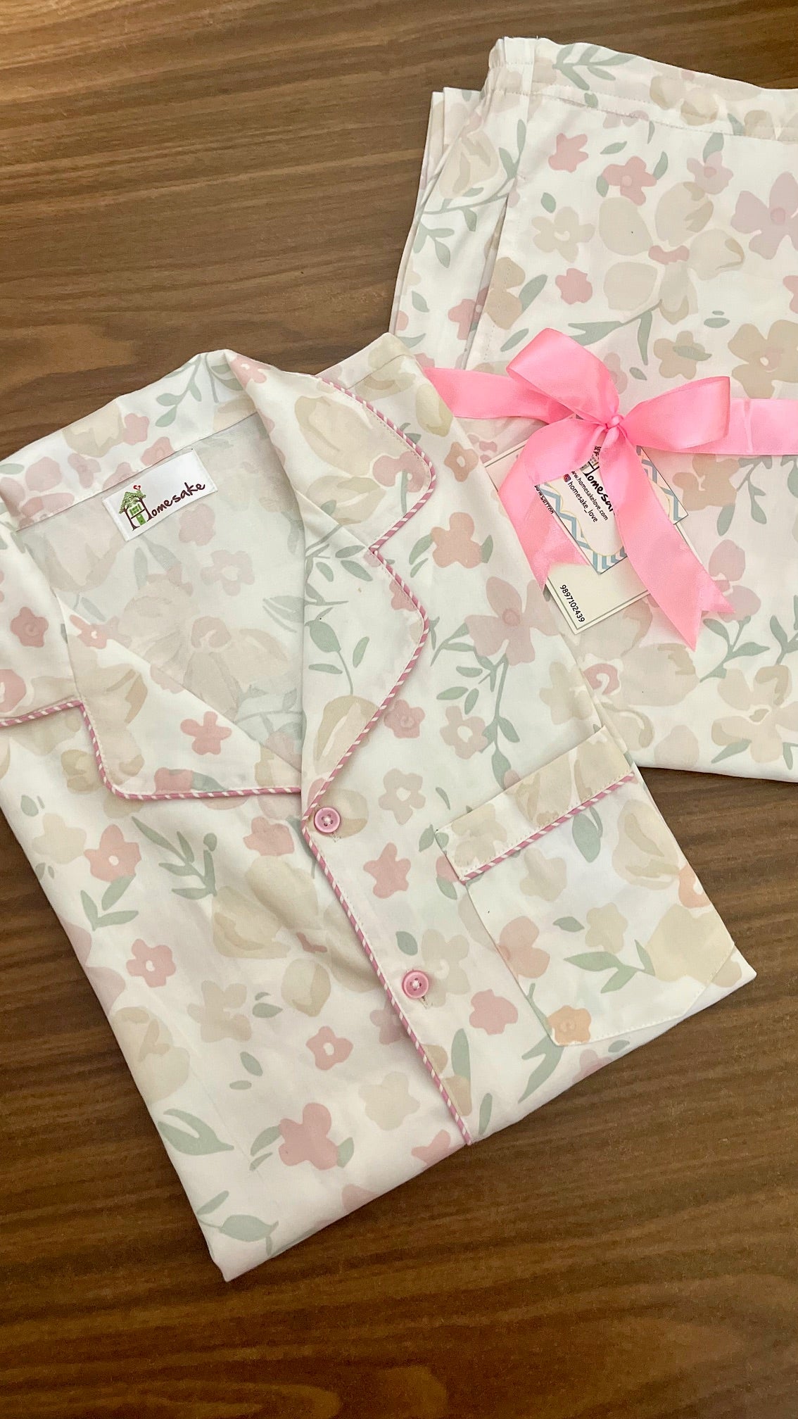 Blooms In Cotton Satin Luxe Nightwear