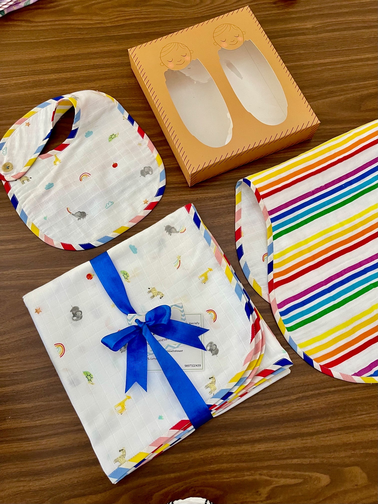 Rainbow Swaddle Set