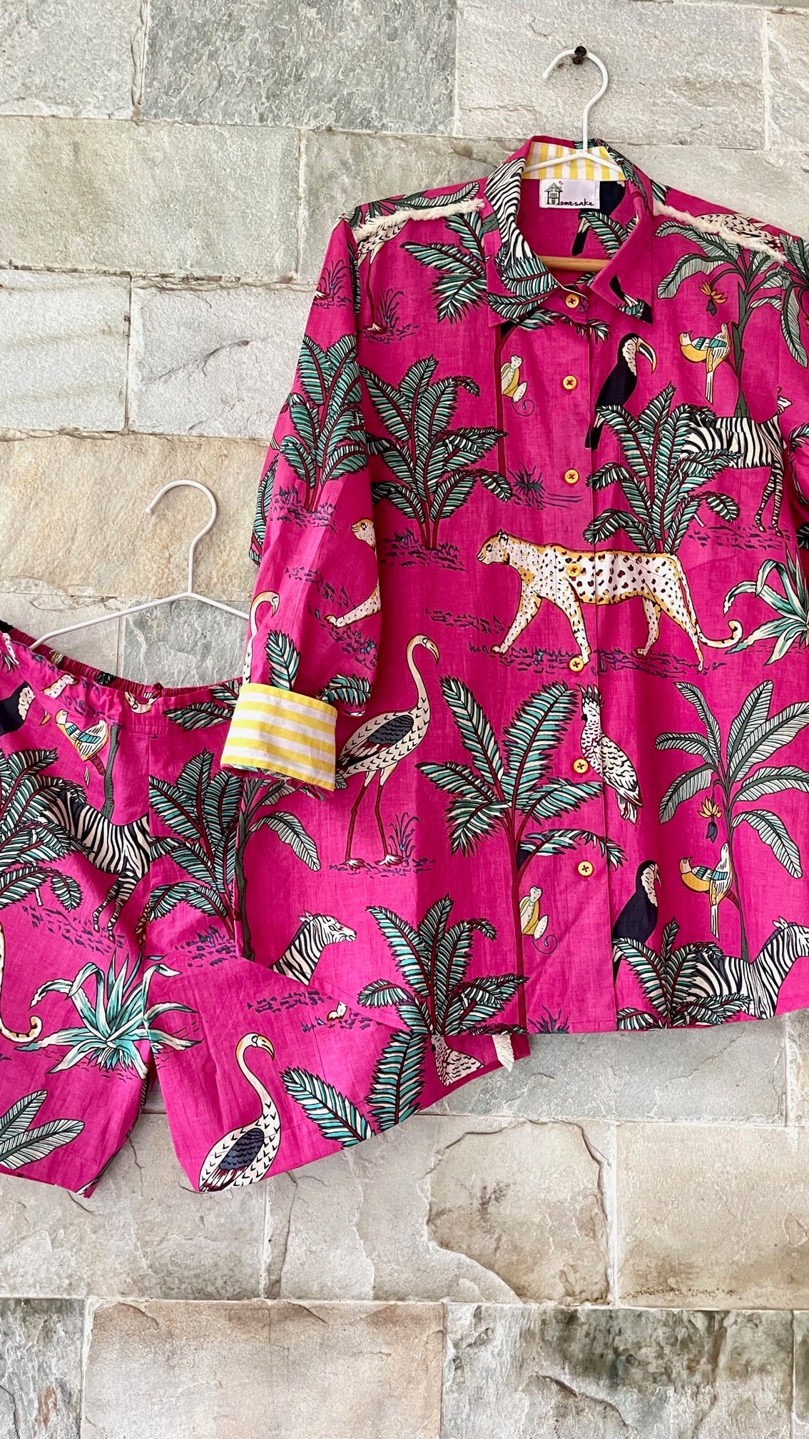 Pink Safari Shirt & Shorts