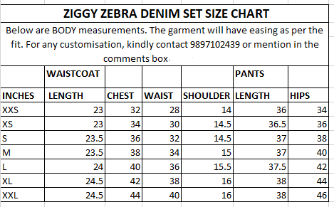 'Ziggy Zebra' Denim Set
