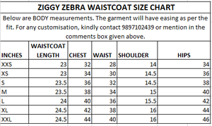'Ziggy Zebra' Waistcoat