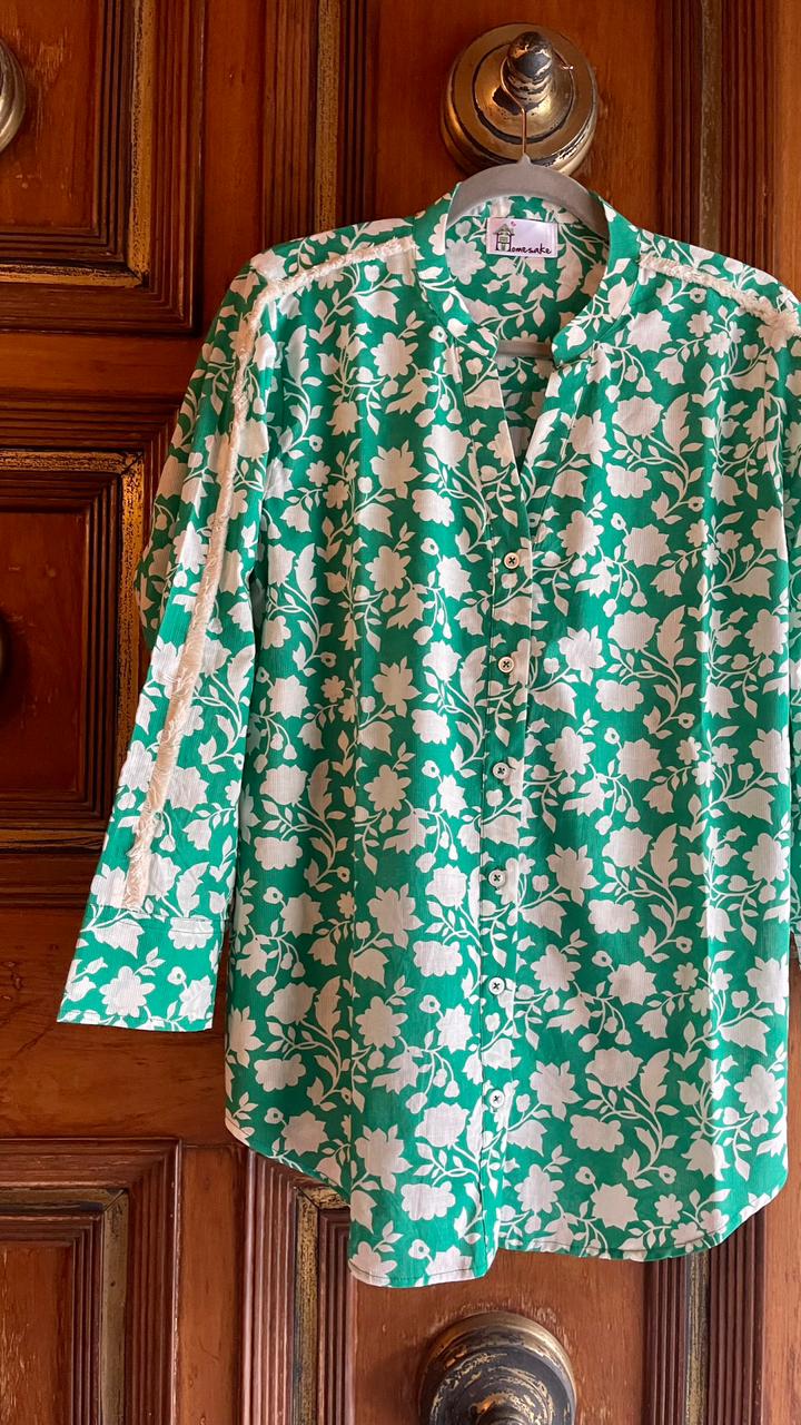 Green Floral Shirt